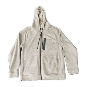 Eddie Bauer Motion Hoodie Jacket Men's Large Gray FreeDry Full Zip Athletic